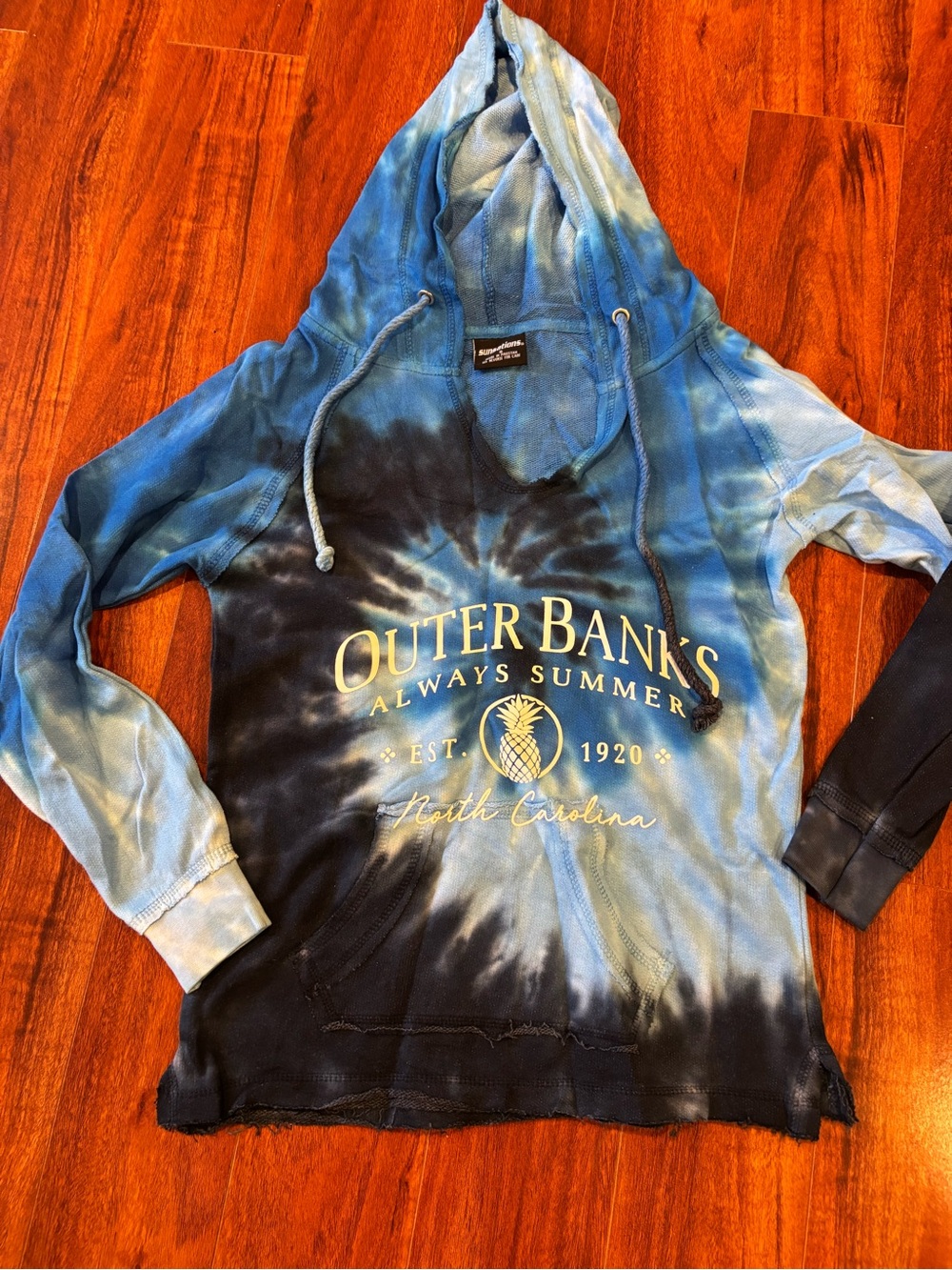 Outer Banks Blue Tie-Dye Hoodie Sweatshirt